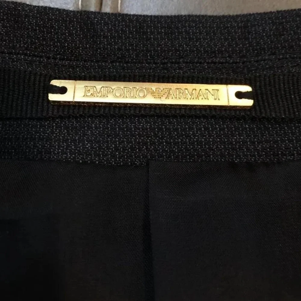 Emporio Armani Robert Line Slim Cotton Silk Peak Double Breasted 38R - Picture 3 of 7